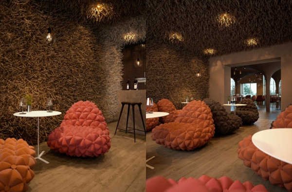 乌克兰基辅的龙卷风概念餐厅