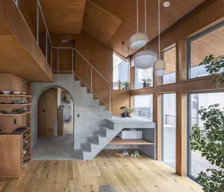 山鸟设计积累：以纯白色和暖灰为主，营造出亲切柔美的建筑形象。